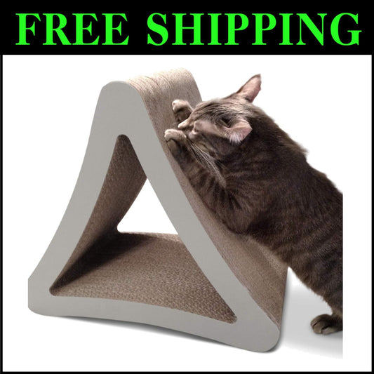 3-Sided Vertical Cat Scratching Post - Eco-Friendly Cardboard Lounge (18"/24")