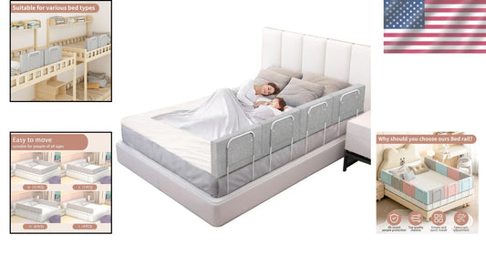 Lightweight Adjustable Bed Rails for Safe Sleeping - Perfect for Kids & Seniors
