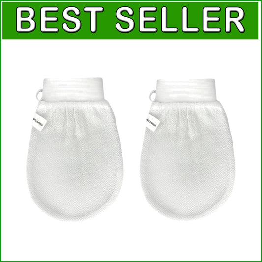 Gentle Deep Exfoliation Gloves – 2 Pack Plant-Based Body Scrub for Glowing Skin