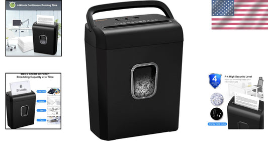Portable Micro-Cut High-Security Paper Shredder - Easy to Use with Auto Features