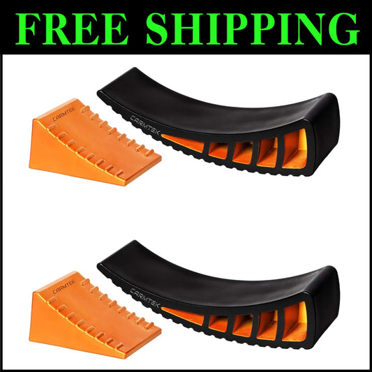 2-Pack Heavy-Duty RV Leveler & Wheel Chocks Kit for Efficient Camping Setup