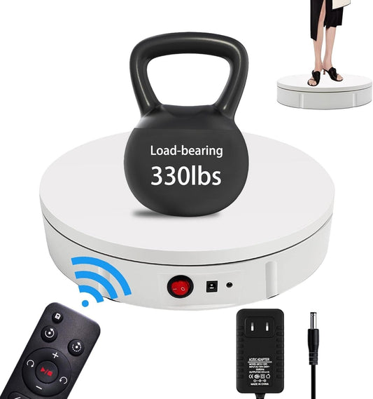 Compact 11.8 Inch Rotating Display Stand with Remote Control for All Occasions