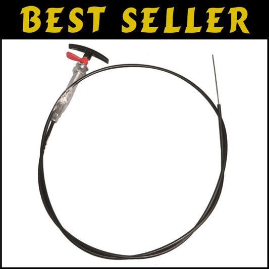 Stainless Steel Waste Valve Cable with Handle - Fits Passenger Cars, 96" Long