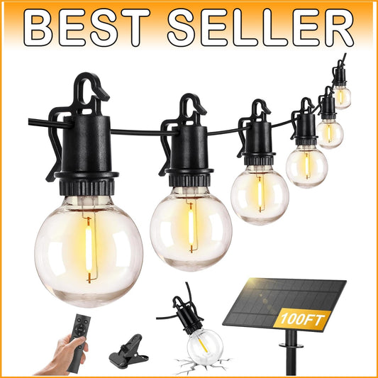 Eco-Friendly 100FT Solar String Lights - Waterproof with 30 Shatterproof Bulbs