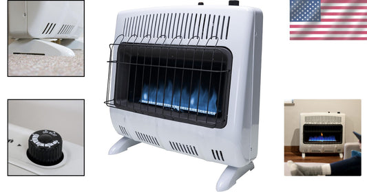 Compact Natural Gas Space Heater with Thermostat Control – Ideal for Any Room