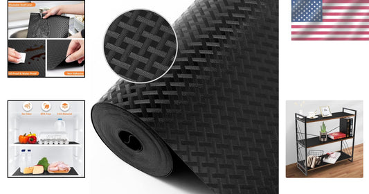 Diagonal Pattern Non-Adhesive Shelf Liner - Durable Kitchen & Cabinet Protection