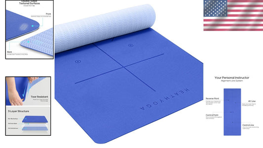 Extra Large Non-Slip Yoga Mat - Eco-Friendly 72"x26" for All Practice Levels