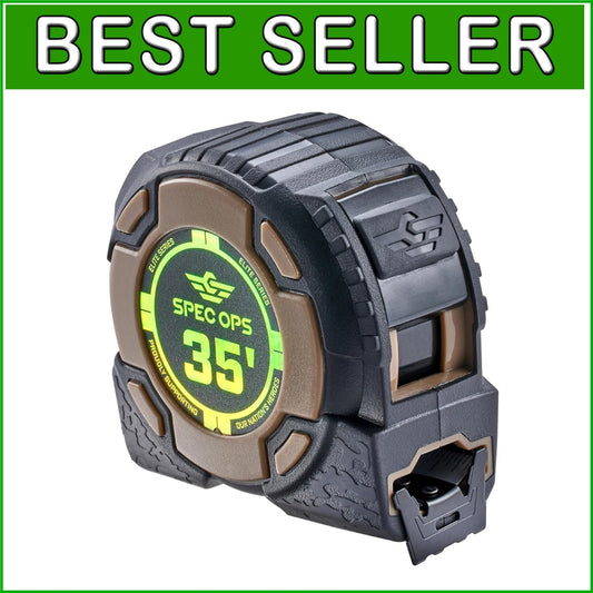 35-Foot Elite Tape Measure: Military-Grade, Double-Sided Blade & Safety Features