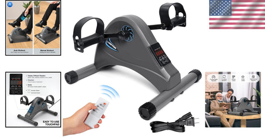 Adjustable Mini Exercise Bike for Arms and Legs: 6-Speed Silent Pedal Exerciser