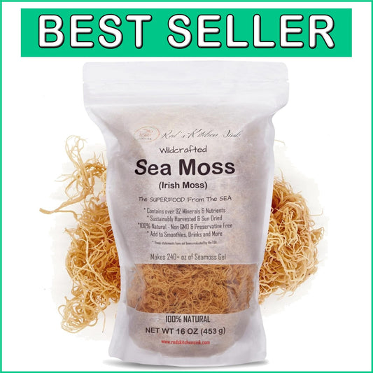 100% Natural Seamoss from St. Lucia - 1 Pound for Immunity & Digestive Support