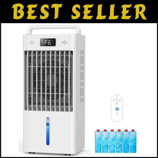 6-Speed Portable Evaporative Air Conditioner with 20H Cooling & Remote Control