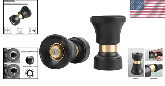 Versatile 2-Pack Brass Hose Nozzles - Ideal for Cleaning & Watering Tasks