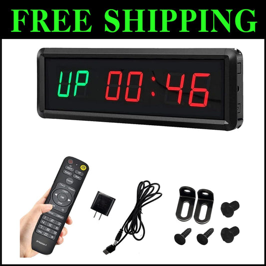 Customizable LED Workout Timer with Remote - Perfect for HIIT & Fitness Training