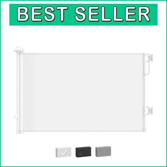 Durable 55" Retractable Baby Gate - Easy One-Handed Operation for Families