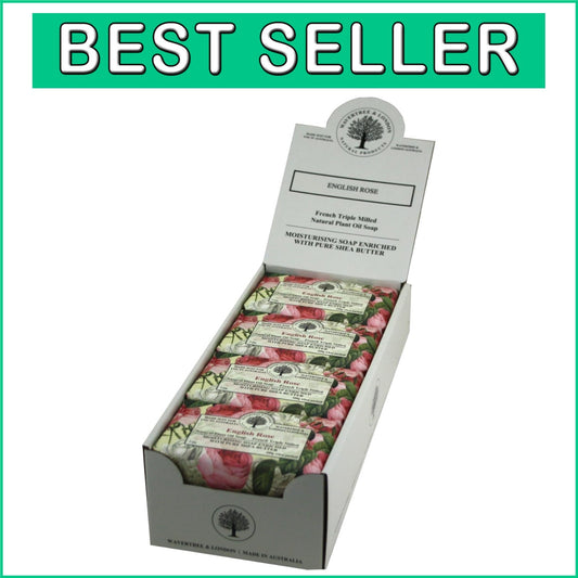 Triple Milled English Rose Scented Soap Bars - 8 x 7oz Moisturizing Treats