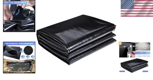 UV Resistant HDPE Pond Liner 15x15 FT - Perfect for Koi Ponds and Water Gardens