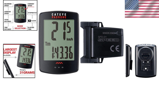 Cycling Computer with Programmable Odometer - Oversized Display for Easy Reading