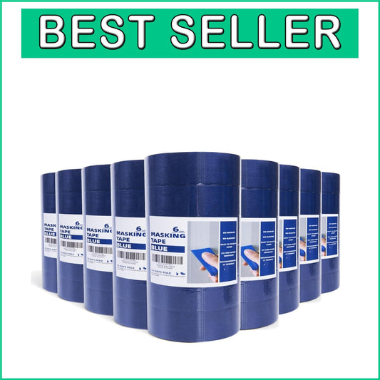 Multi-Surface Blue Painting Tape - 1.41 Inch x 60 Yard, 54 Rolls of Sharp Lines