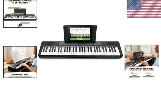 Portable 61-Key Melody MK4 Digital Piano with Built-in Speakers & Music Stand
