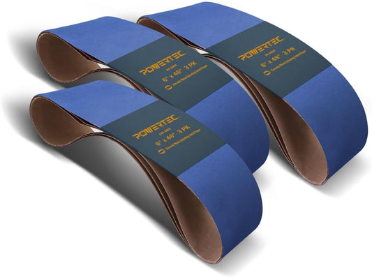 High-Performance 6 x 48 Inch Zirconia Sanding Belts - Cost-Effective 9PK Set
