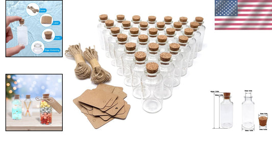 160 Mini Glass Bottles 20ml with Leakproof Stoppers - Perfect for Wedding Favors