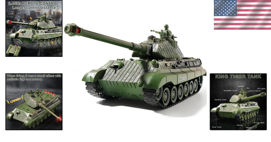 2.4GHz Anti-Interference RC King Tiger Tank for Indoor & Outdoor Adventures