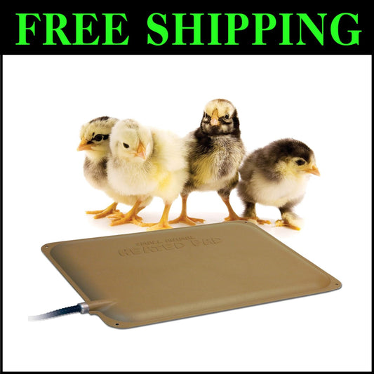 9 X 12in Energy-Efficient Heated Chicken Pad: Safe and Durable Nesting Solution