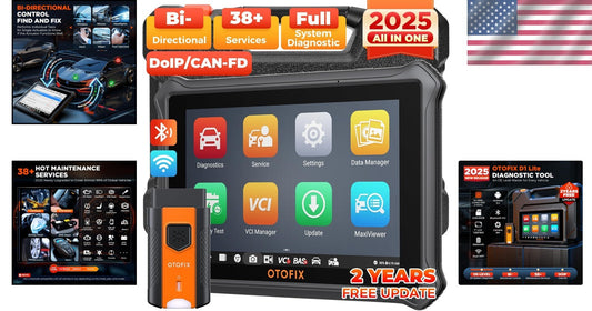 D1 Lite Bidirectional Automotive Diagnostic Scanner - 2025 Coverage & 38+ Resets
