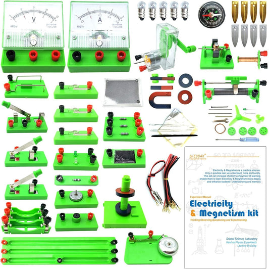Electricity & Magnetism Experiment Kit with Full-Color Manual for High Schoolers