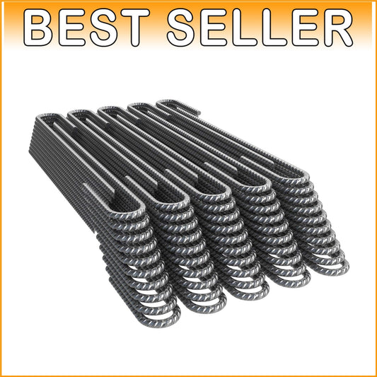 12" Alloy Steel Rebar Stakes with Sharp Chisel Point - Extra Heavy-Duty 100 Pack