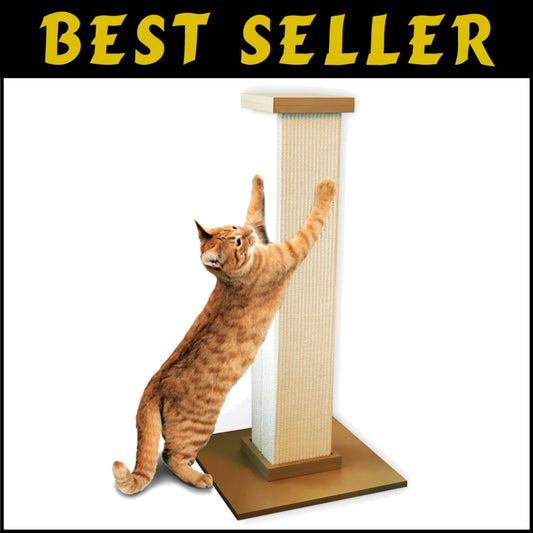 Ultimate 32" Cat Scratching Tower - Neutral Sisal Fiber Design, Easy Assembly