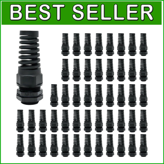 Durable 50-Piece NPT 1/2" Waterproof Cable Glands – Heat & Abrasion Resistant