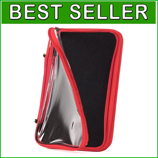 Trendy Black & Red Pin Storage Bag - Organize Up to 150 Enamel Pins Effortlessly