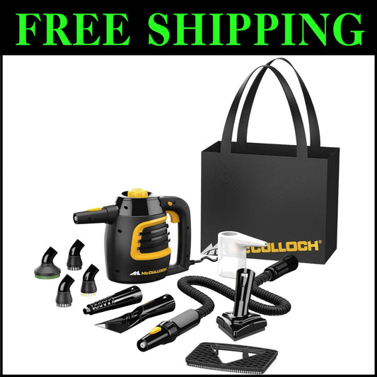 10-Minute Runtime Handheld Steam Cleaner with 11 Accessories - Perfect for Ho...