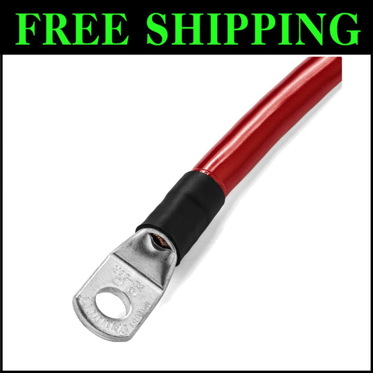6 Foot 2/0 AWG Heavy Duty Battery Cable, Positive Only, 100% Copper - USA Made