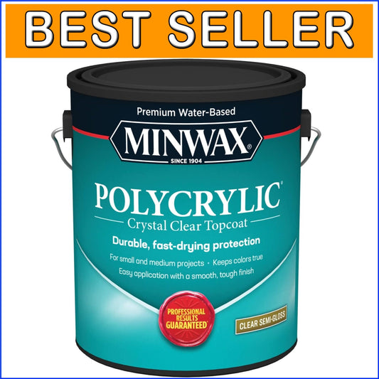 1 Gal Semi-Gloss Water-Based Wood Finish - Protects Against Scratches & Scuffs