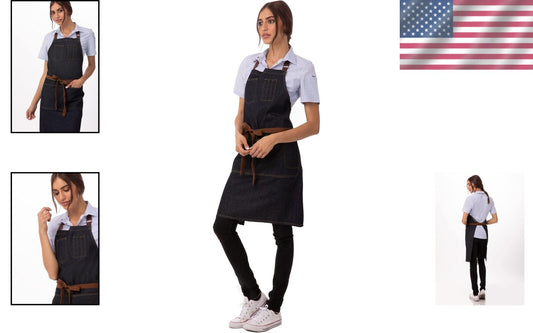 34" Full-Body Memphis Bib Apron - Stylish, Durable & Versatile for All