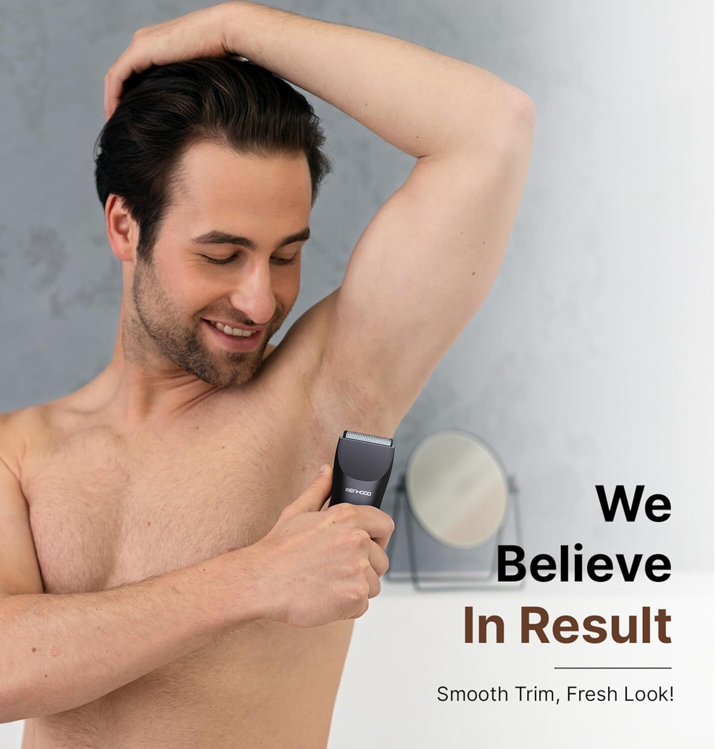 1.0 Trimmer for Men: Versatile Body & Groin Grooming with Skin-Friendly Design