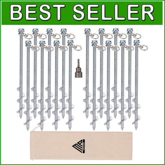 Durable Alloy Steel Ground Stakes – 16-Pack Heavy Duty Anchors for All Weather