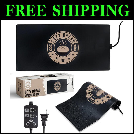 Thermostat Controlled Bread Proofing Mat for Perfect Dough Rising, 10" x 21"