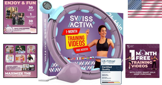 Adjustable Infinity Weighted Hula Hoop for Belly Fat Loss - Track Your Progress