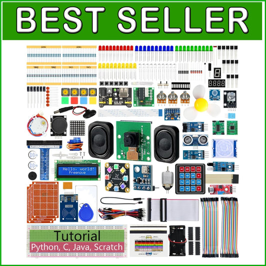 All-Inclusive Raspberry Pi 386-Item Kit with 1170 Pages of Python, C, & More