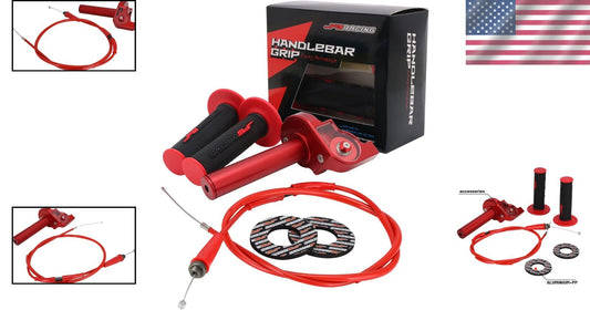 CNC Aluminum 7/8" Quick Twist Motorcycle Throttle - Includes Cable & Grips