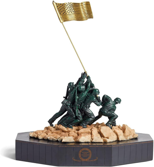 Detailed USMC Iwo Jima Memorial - Unique Antique Resin Sculpture for Home Decor