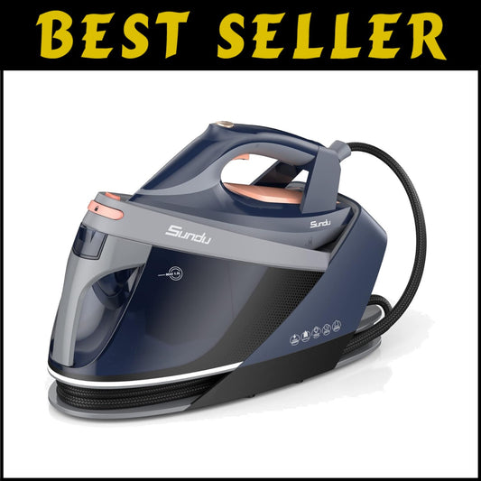 Versatile 1800W Ceramic Steam Iron with Auto Shut-Off & Self-Cleaning Feature