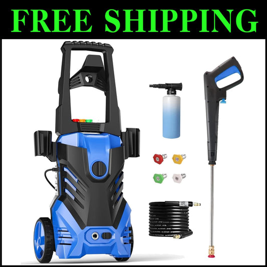 Powerful Electric Pressure Washer 3.2GPM - Efficient Outdoor Cleaning Solution