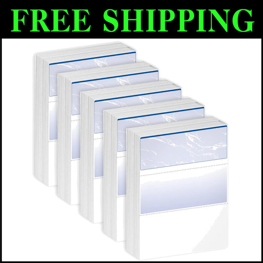Eco-Friendly 24 lb Blue Marble Top Checks - 2500 Sheets with Anti-Fraud Features