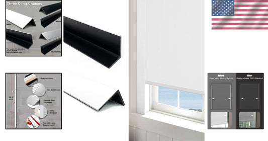 Easy Peel & Stick Blackout Strips - PVC Light Blockers, Ideal for Nurseries