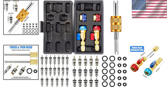 35-Piece R134A/R1234YF A/C Valve Core Tool Set with O-Ring Seal Accessories