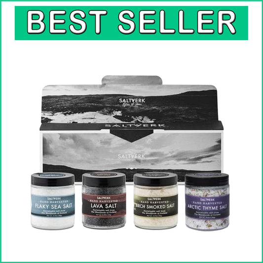 Elevate Your Meals - Premium Sea Salt Gift Set of 4 Unique Icelandic Flavors